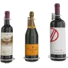 Porte-bouteille vertical pour un magnum de vin nickel brossé