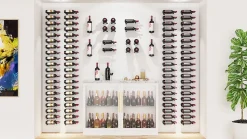 Porte-bouteille vertical pour une bouteille de vin Chrome
