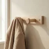 Porte-manteau à fixer hêtre massif 2 têtes