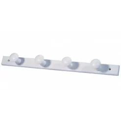 Porte-manteau à fixer pin blanc Form Agra 4 têtes