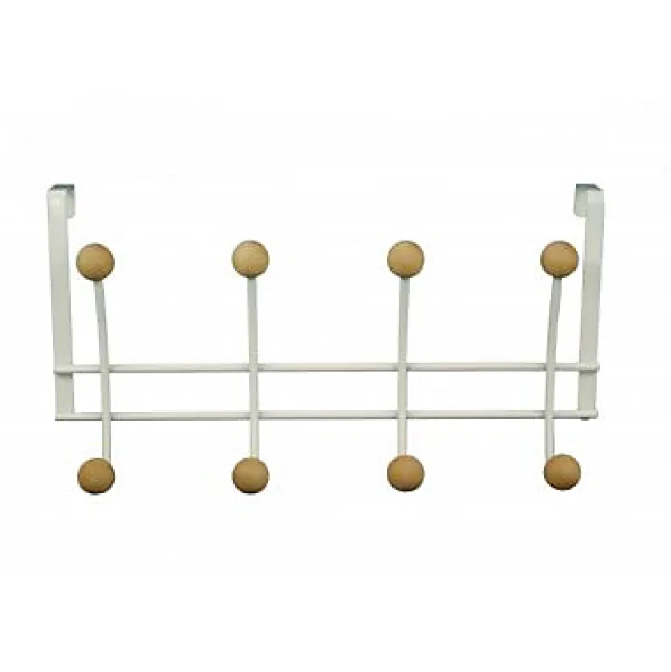 Porte-manteau à suspendre métal blanc Form Zibo 8 têtes