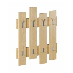 Portemanteau Astratto, Portemanteau, Surmatelas, Cintre mural, 64x4 h79 cm, Chêne