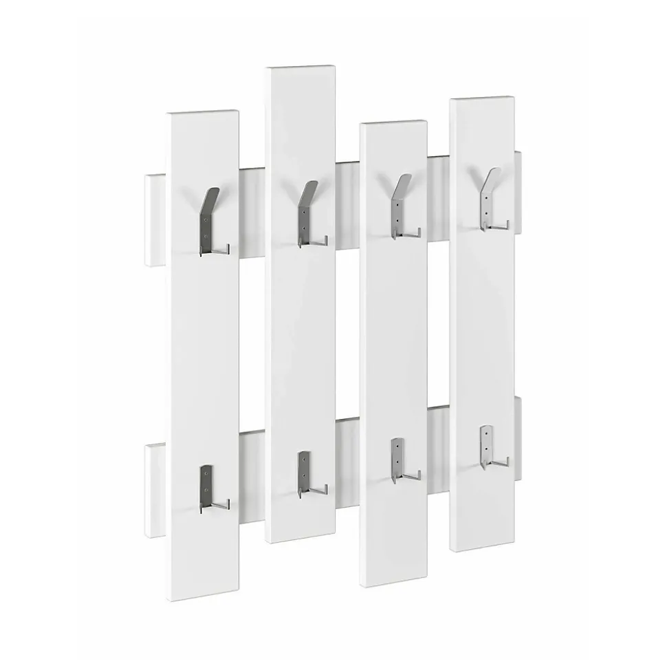 Portemanteau Astratto, Portemanteau, Surmatelas, Cintre mural, 64x4 h79 cm, Blanc