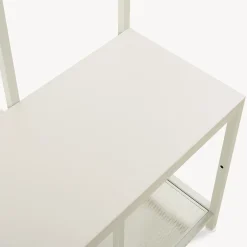 Portemanteau avec miroir et étagère à chaussures Napinerg 185 x 98 x 34 cm couleur sable en.casa