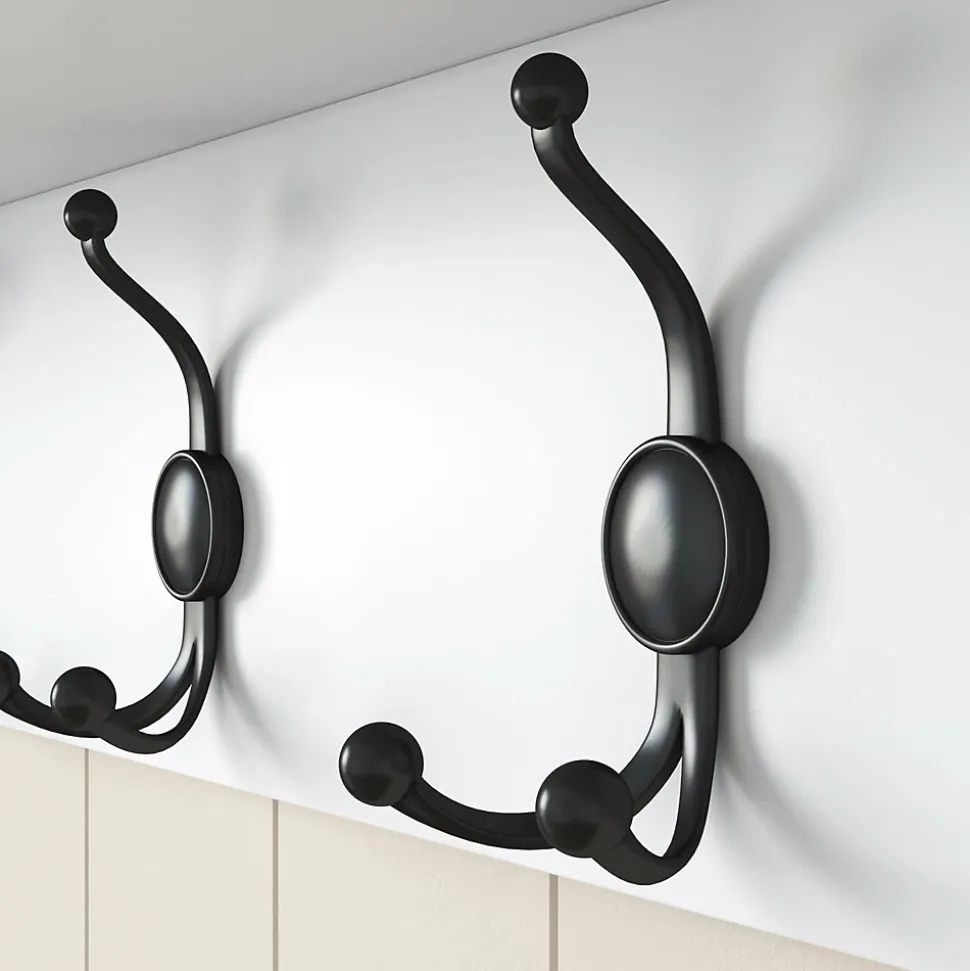 Portemanteau Egay, Portemanteau, Porte-vêtements polyvalent, Cintre mural, 120x22 h37 cm, Blanc