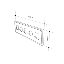 Portemanteau Flossie, Portemanteau, Porte-vêtements polyvalent, Cintre mural, 54x2 h16 cm, Chêne