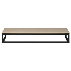 Porte-manteau mural avec étagère et penderie en métal noir et effet bois L. 90 cm Homesight Grif