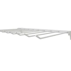 Porte-pantalon fixe en acier blanc L. 66 x 40 cm