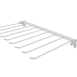 Porte-pantalon fixe en acier blanc L. 66 x 40 cm