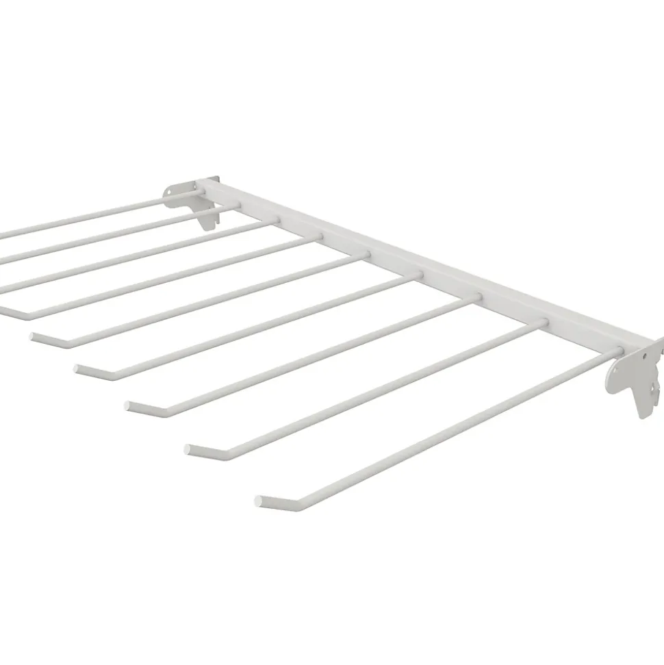 Porte-pantalon fixe en acier blanc L. 66 x 40 cm
