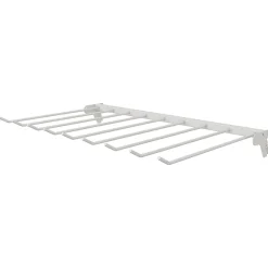Porte-pantalon fixe en acier blanc L. 66 x 40 cm