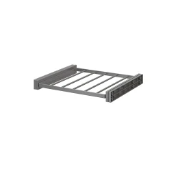 Porte-pantalons coulissant en acier gris 5 barres GoodHome Atomia L. 46,4 x P. 40 cm