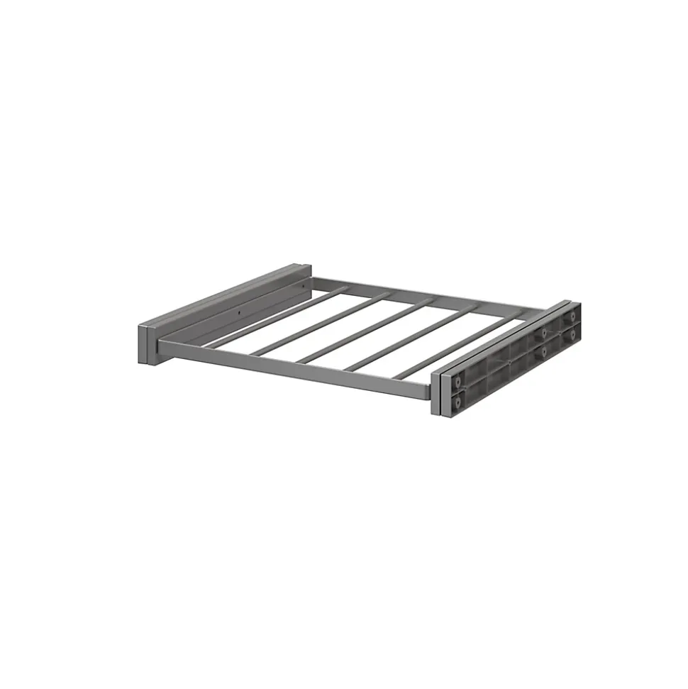 Porte-pantalons coulissant en acier gris 5 barres GoodHome Atomia L. 46,4 x P. 40 cm