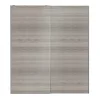 Portes de placard coulissantes 2 vantaux panneaux effet chêne grisé GoodHome Atomia H. 225 x L. 200 x ép. 5,5 cm