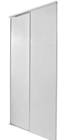 Portes de placard coulissantes blanches effet bois GoodHome Romero H. 250 x l. 75 cm, 2 portes
