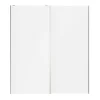 Portes de placard coulissantes 2 vantaux panneaux blancs GoodHome Atomia H. 225 x L. 200 x ép. 5,5 cm