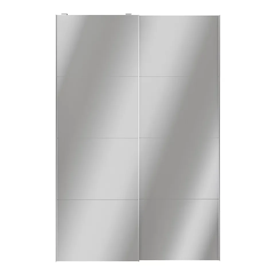 Portes de placard coulissantes 2 vantaux panneaux miroir GoodHome Atomia H. 225 x L. 150 x ép. 5,5 cm