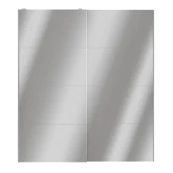 Portes de placard coulissantes 2 vantaux panneaux miroir GoodHome Atomia H. 225 x L. 200 x ép. 5,5 cm