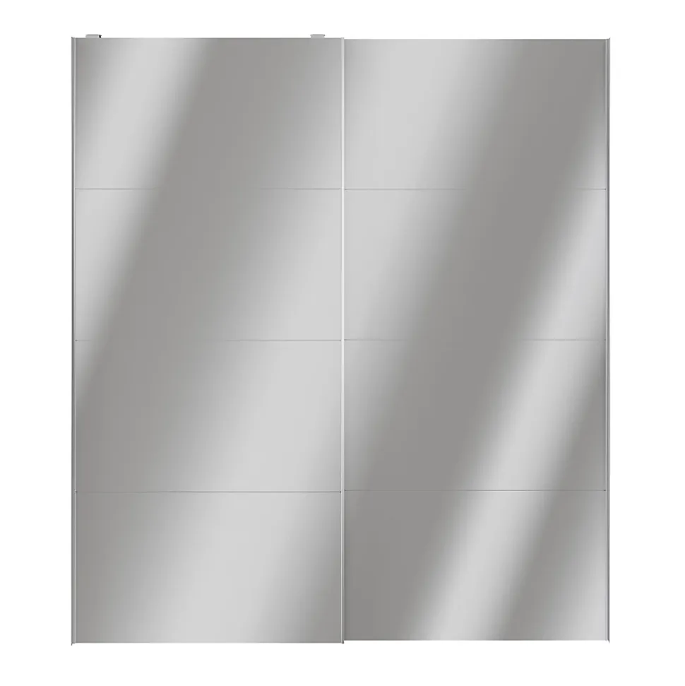 Portes de placard coulissantes 2 vantaux panneaux miroir GoodHome Atomia H. 225 x L. 200 x ép. 5,5 cm