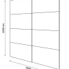 Portes de placard coulissantes 2 vantaux panneaux effet chêne GoodHome Atomia H. 225 x L. 200 x ép. 5,5 cm