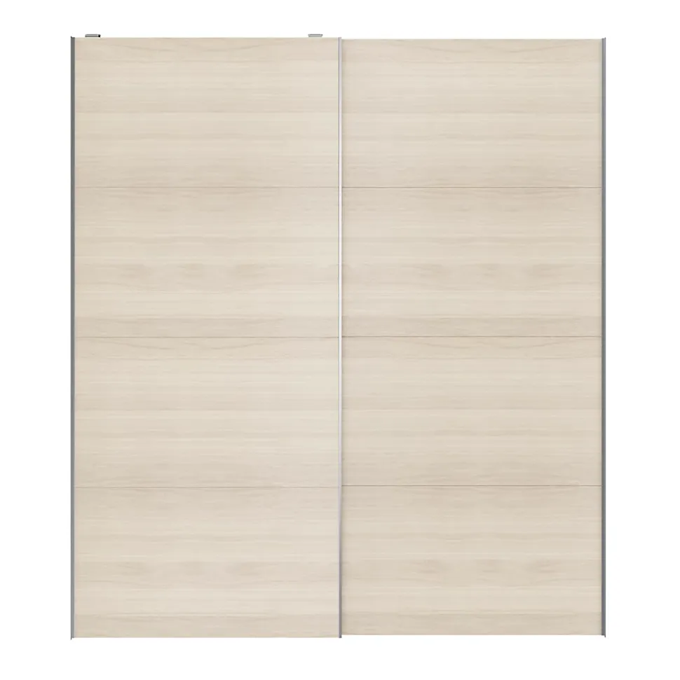 Portes de placard coulissantes 2 vantaux panneaux effet chêne GoodHome Atomia H. 225 x L. 200 x ép. 5,5 cm