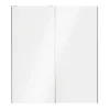 Portes de placard coulissantes 2 vantaux panneaux blancs brillants GoodHome Atomia H. 225 x L. 200 x ép. 5,5 cm