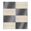 Portes de placard coulissantes 2 vantaux panneaux anthracite brillants et effet chêne GoodHome Atomia H. 225 x L. 200 x ép. 5,5 cm