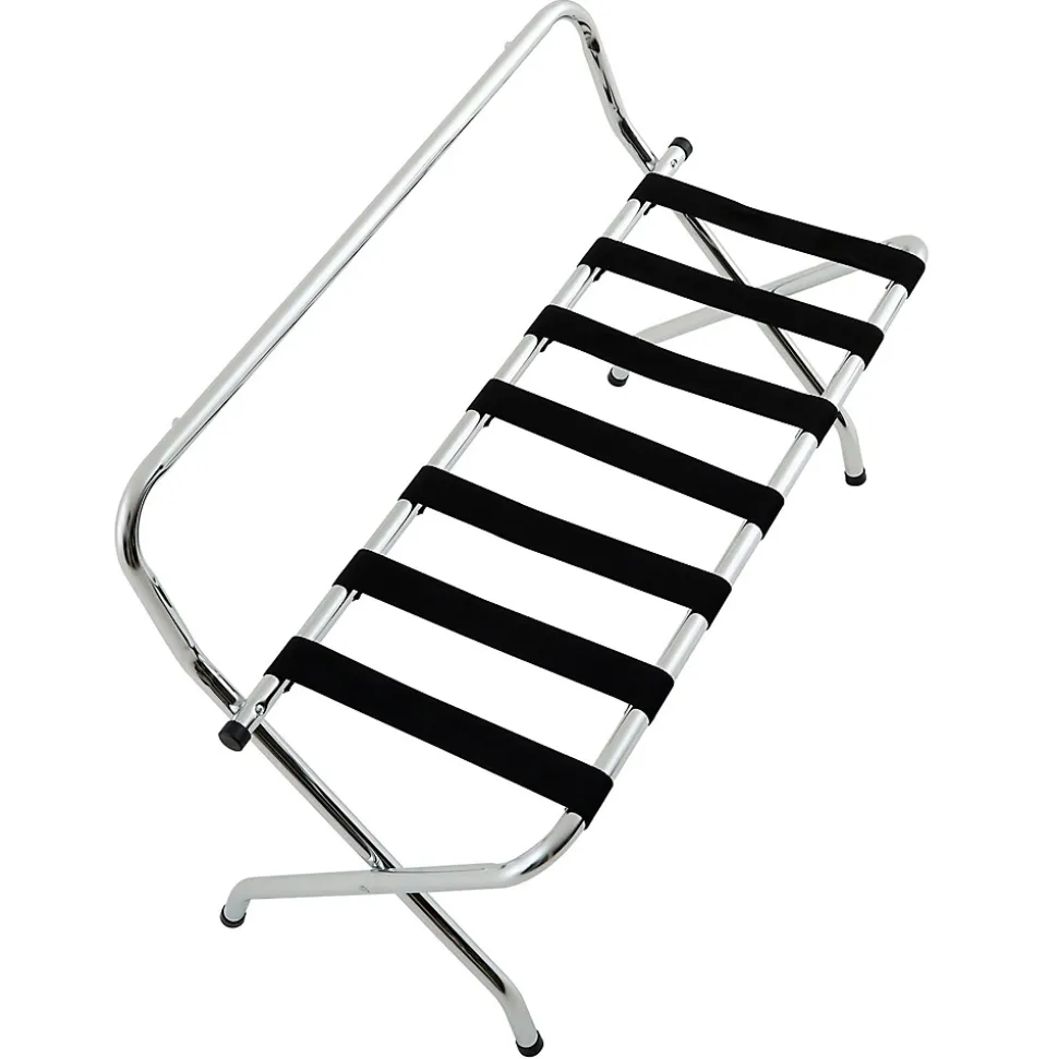 Porte-valise VALISE, structure pliable en métal chromé