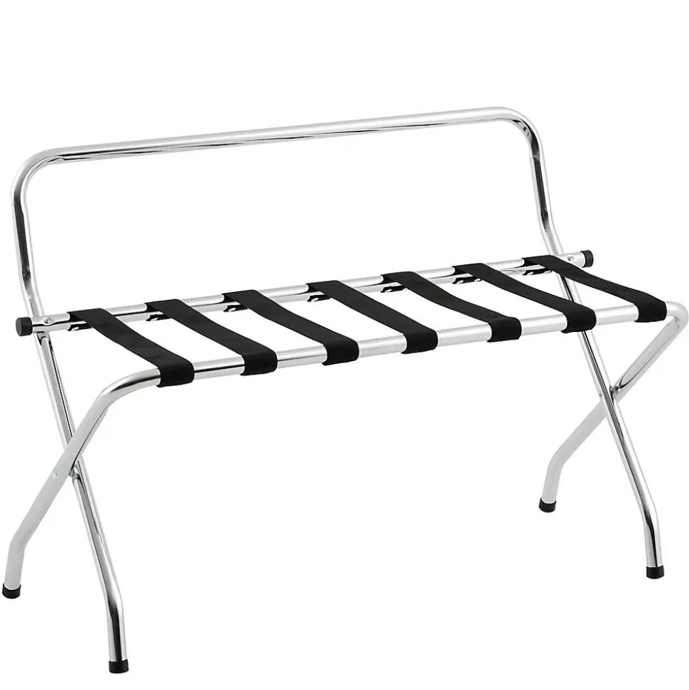 Porte-valise VALISE, structure pliable en métal chromé