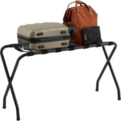 Porte-valise VOYAGE, structure pliable en métal noir