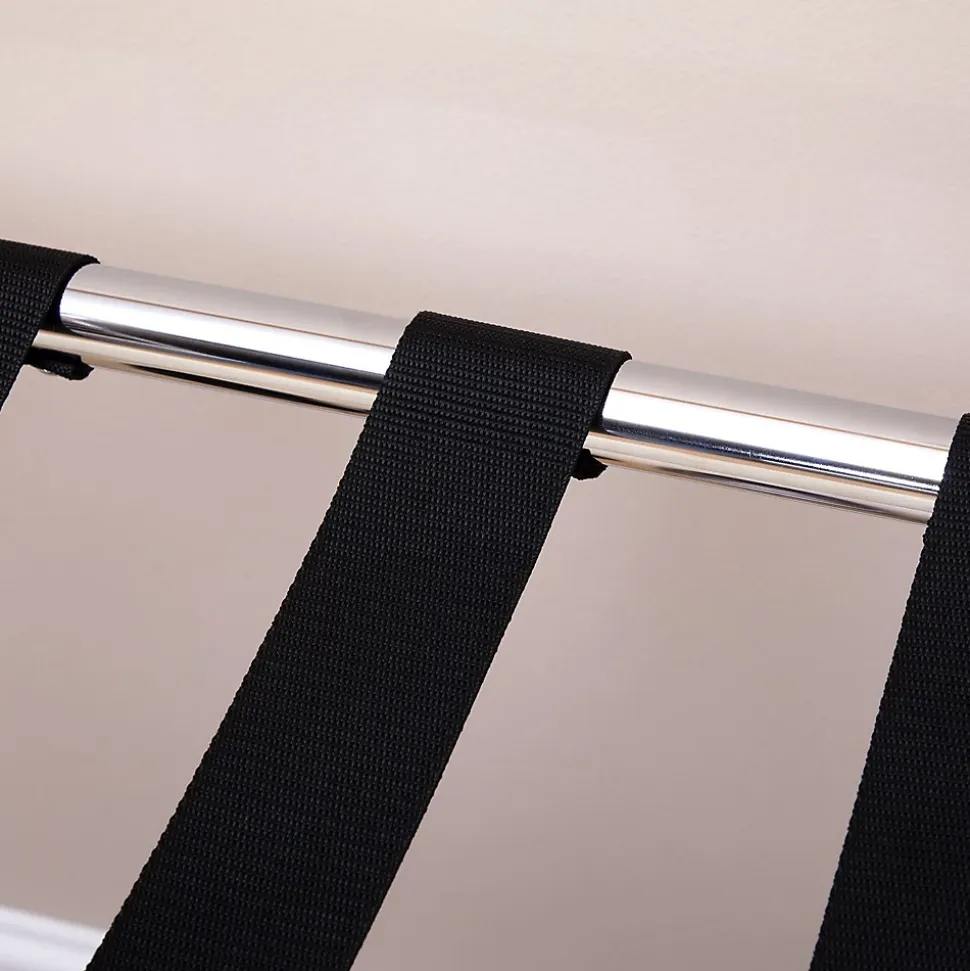 Porte-valise VOYAGE, structure pliable en métal chromé