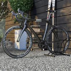 Porte-vélos en acier pour stationnement de vélos porte-vélos au sol portable pour l'intérieur et l'extérieur 59x41x38 cm noir