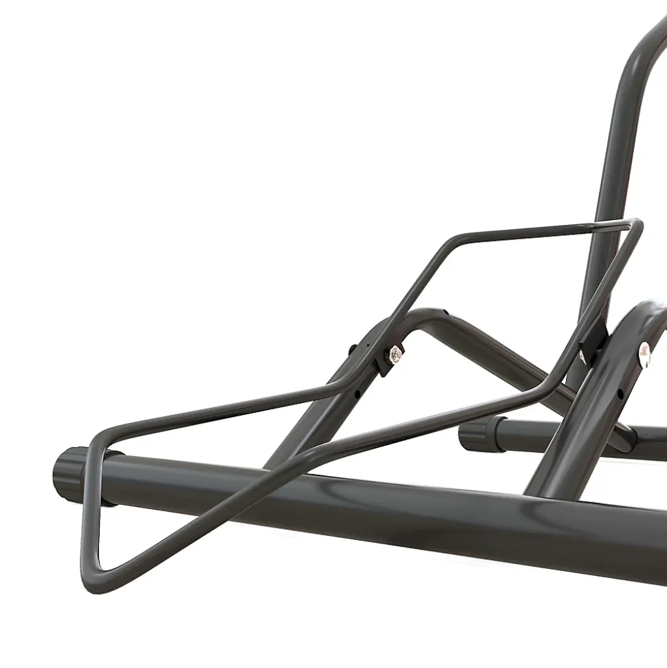 Porte-vélos en acier pour stationnement de vélos porte-vélos au sol portable pour l'intérieur et l'extérieur 59x41x38 cm noir