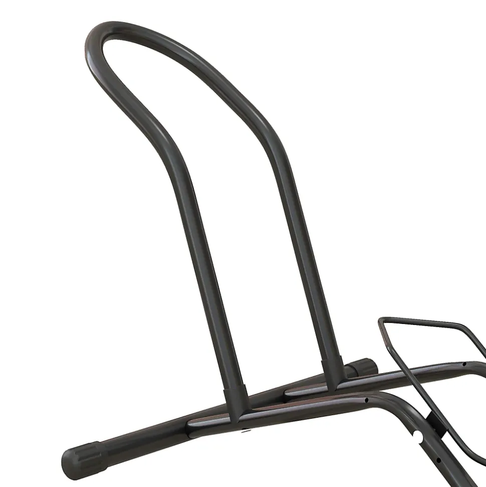 Porte-vélos en acier pour stationnement de vélos porte-vélos au sol portable pour l'intérieur et l'extérieur 59x41x38 cm noir