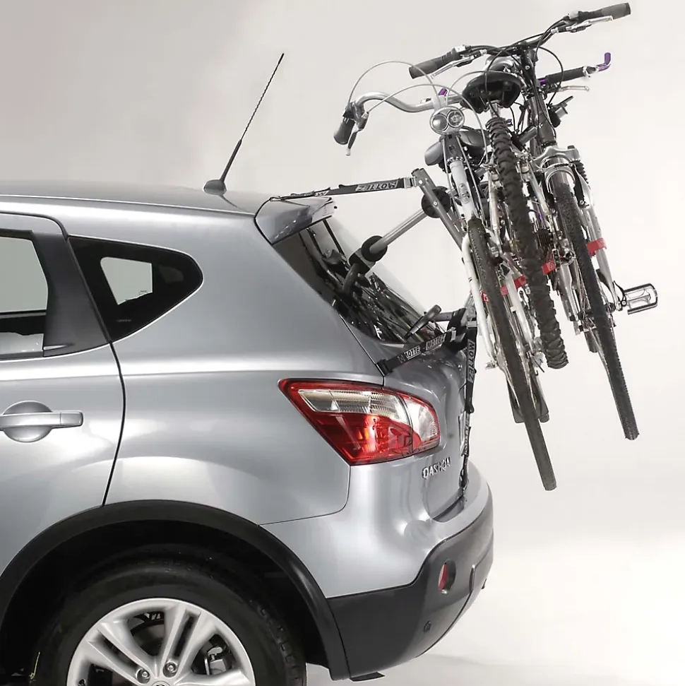 Porte-vélos pour voiture Mottez fixation à sangles capacité 3 vélos charge maxi 45 kg