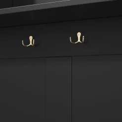 Porte-vêtements Avec Banc à Chaussures - 6 Cintres Triples - 120x40x191 Cm - Noir