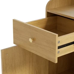 Porte-vêtements D'entrée Avec Miroir - Rangement Chaussures Et Manteaux - Bois 105 Cm