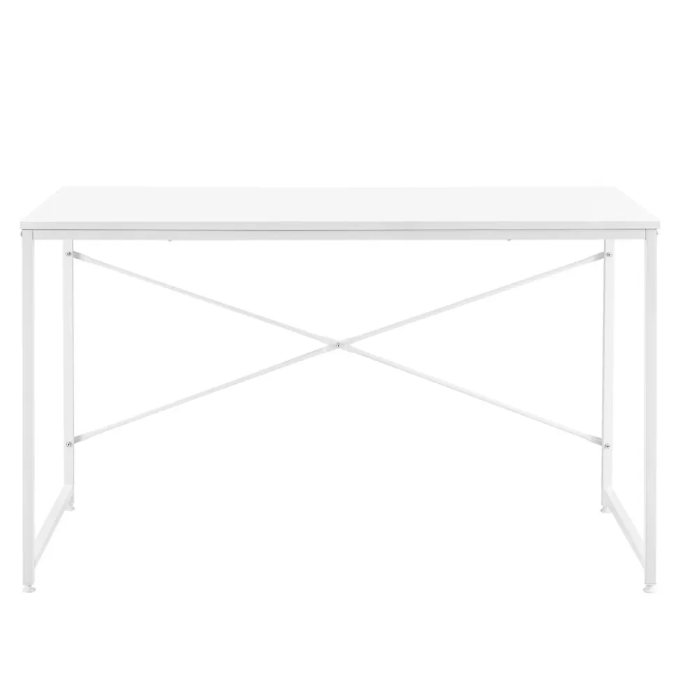 Poste de travail Roros 120 x 60 x 72 cm blanc en.casa
