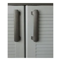Poubelle de Tri Selectif 3 Conteneurs Recyclage Déchets Intérieur Extérieur 68 x 37 x 90cm 2 Portes INTEC