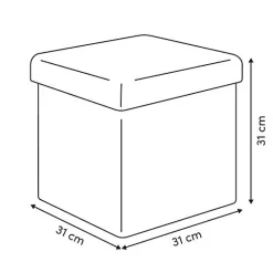 Pouf Mix'n Modul pliable 31x31cm terracotta - Terracotta- 5five