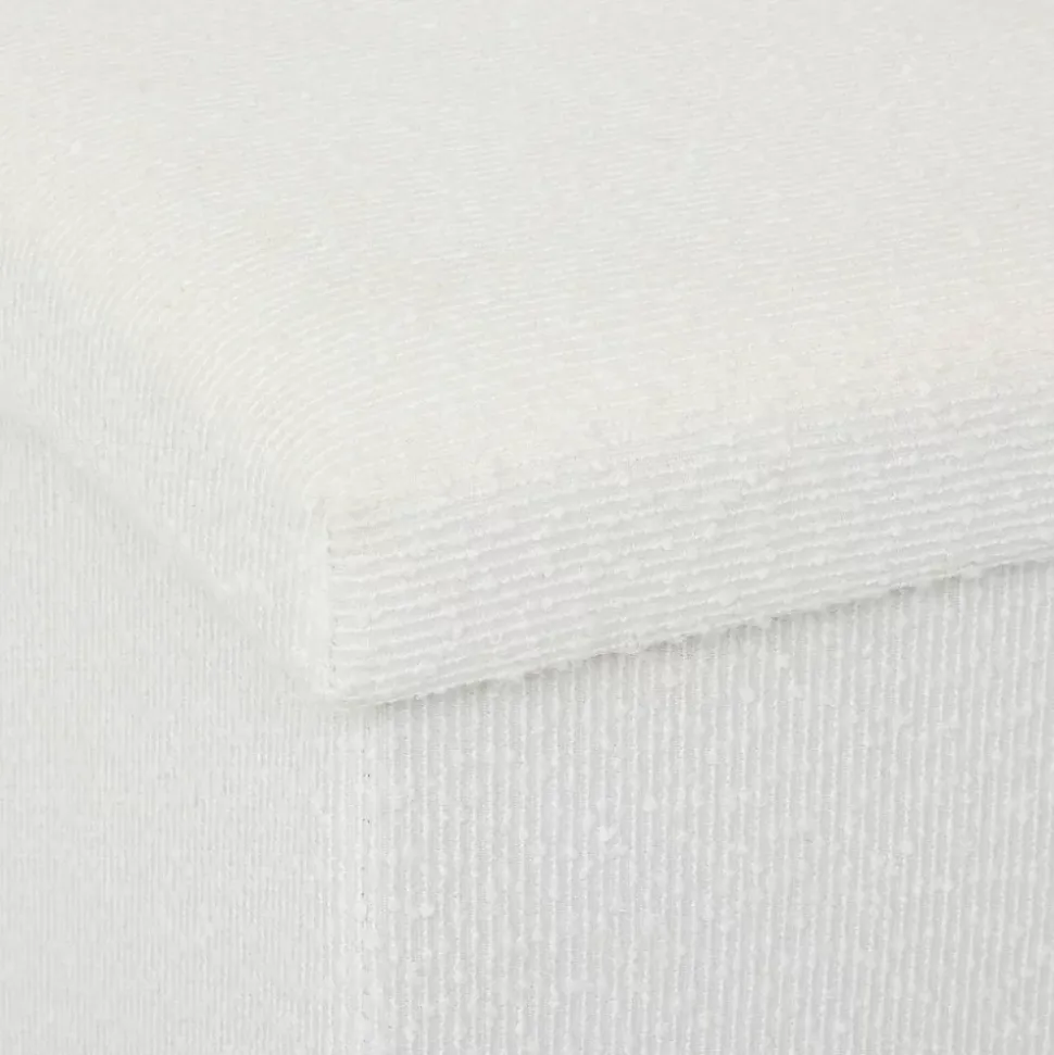 Pouf pliable Mix'n modul 31x31 cm bouclette blanche - Beige- 5five