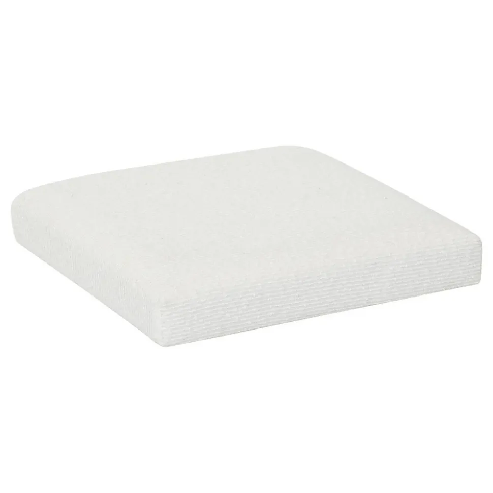 Pouf pliable Mix'n modul 31x31 cm bouclette blanche - Beige- 5five