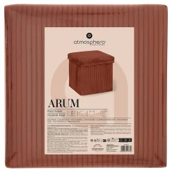 Pouf pliant Arum ambre 38x38cm - Atmosphera