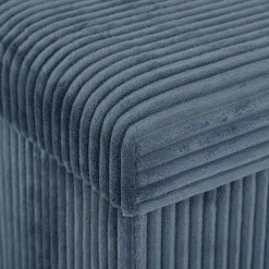 Pouf pliant Arum bleu encre 38x38cm - Atmosphera