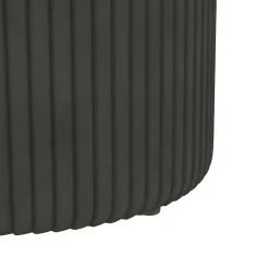 Pouf repose-pied tabouret design avec coffre de rangement velours côtelé acier brossé doré gris