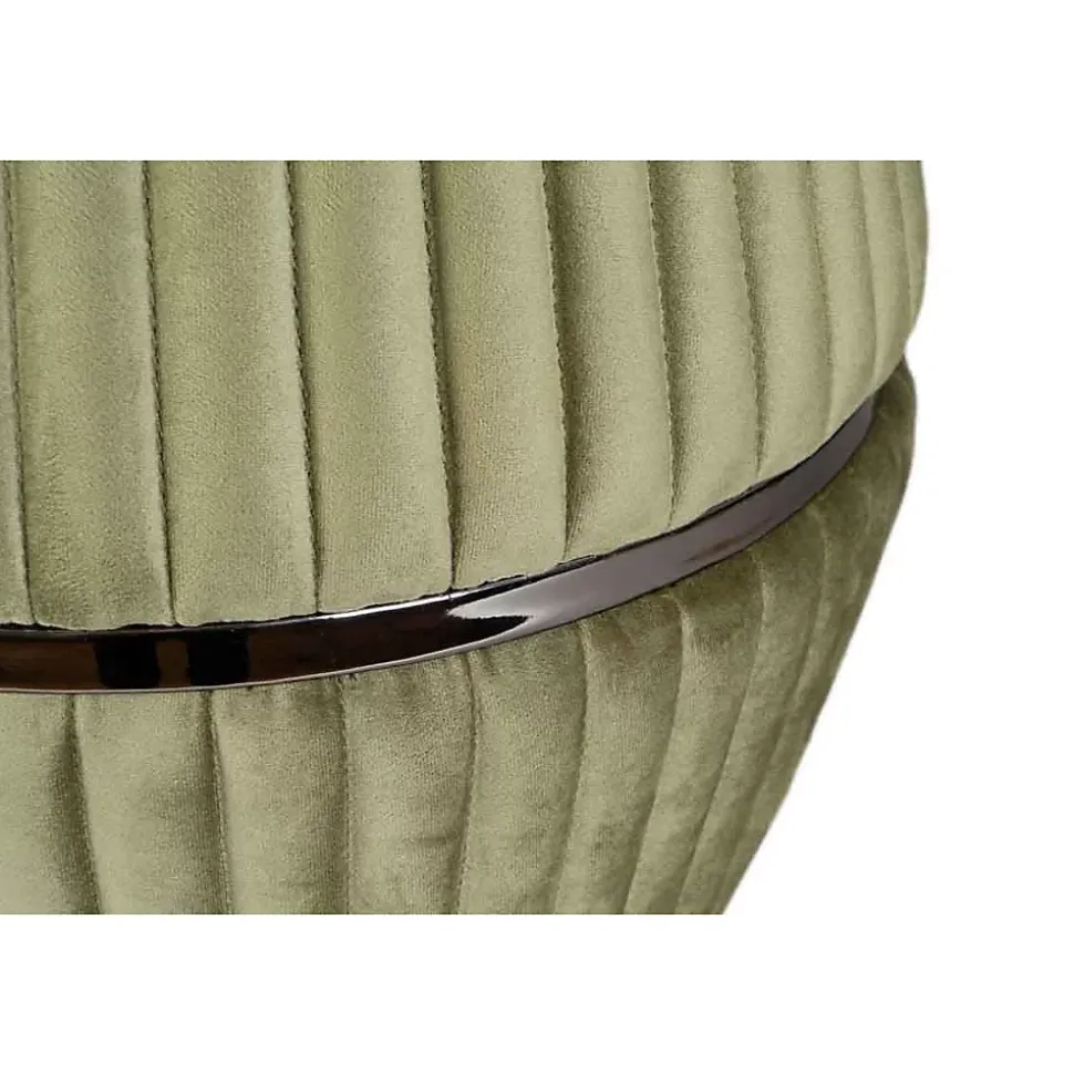 Pouf Rond Design "Doric" 53cm Vert & Gris