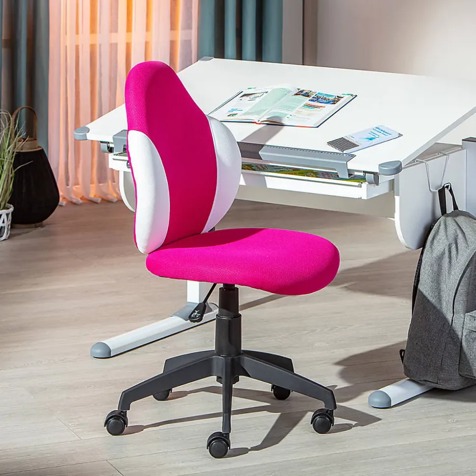 PREZI - Fauteuil Pivotant Rose pour Enfant
