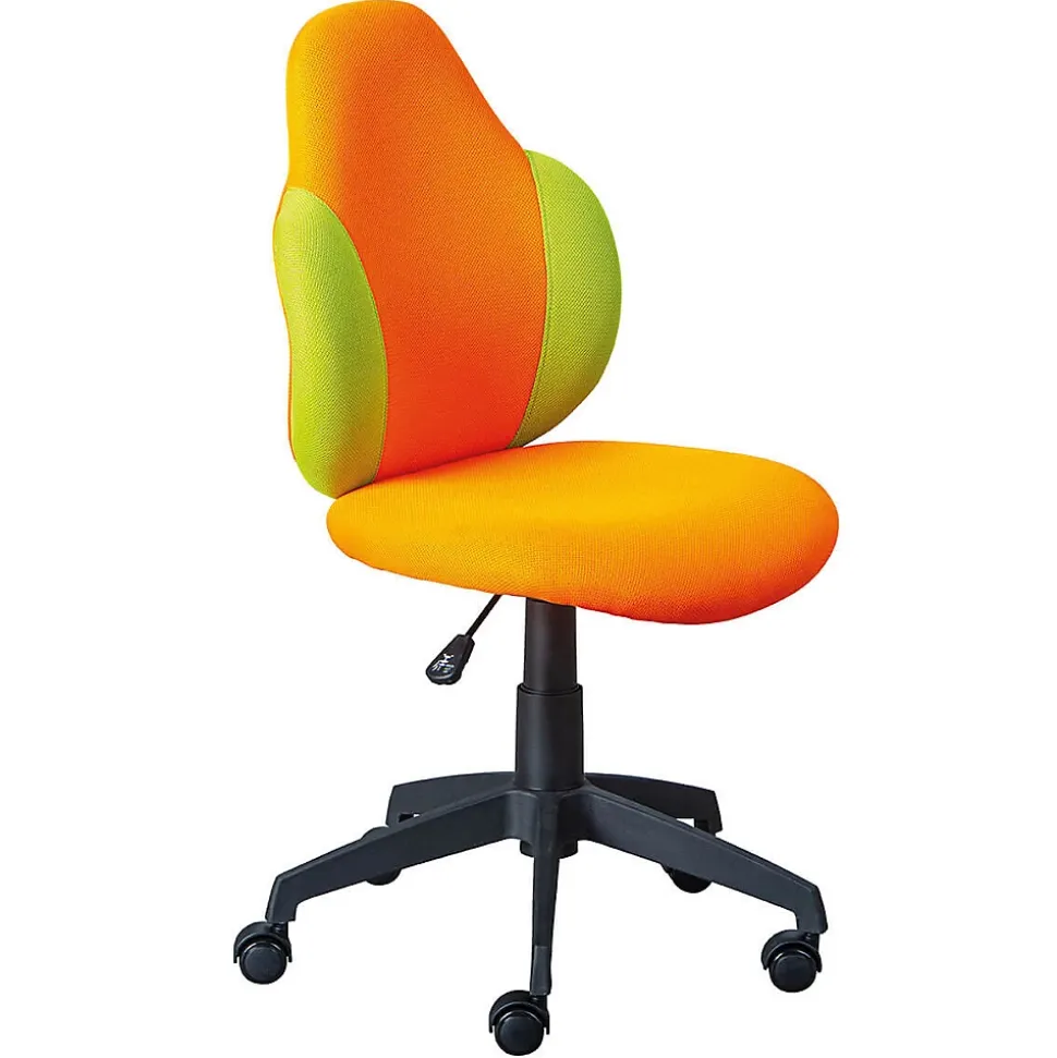 PREZI - Fauteuil Pivotant Orange et Vert pour Enfant