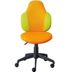 PREZI - Fauteuil Pivotant Orange et Vert pour Enfant