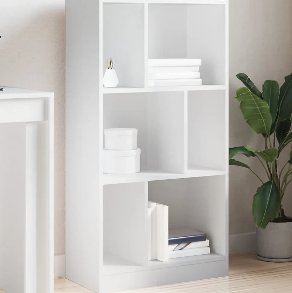 Prolenta Premium - Bibliothèque blanc 57x28,5x107,5 cm bois d'ingénierie